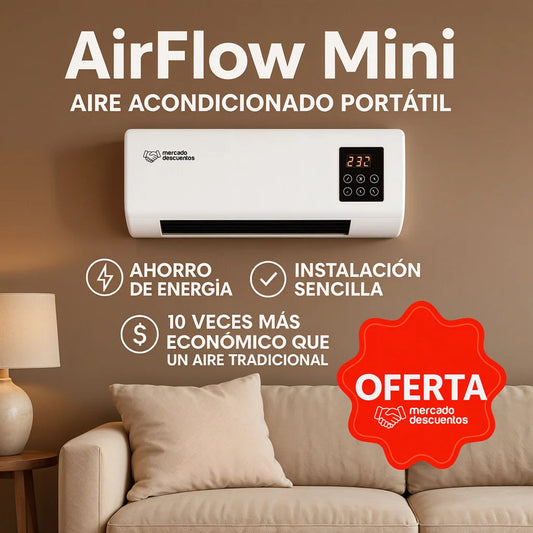 AirFlow Mini® - AIRE ACONDICIONADO PORTATIL [AHORRO DE ENERGIA GARANTIZADO]